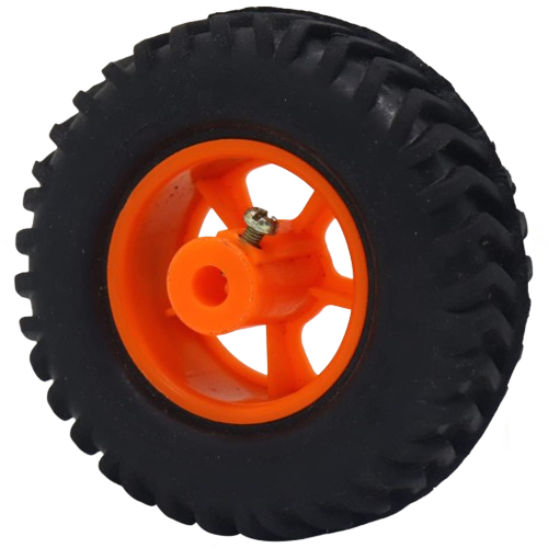 8x2.5 Robot Rubber Wheel-srkelectronics.in