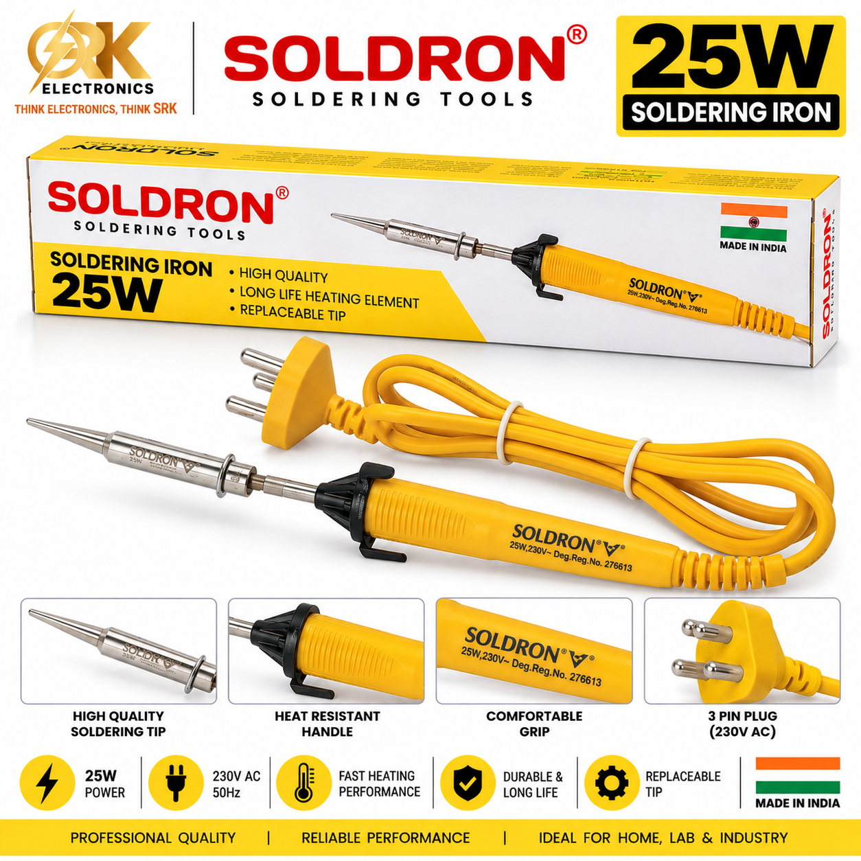 Soldron Soldering Iron 25W-srkelectronics.in