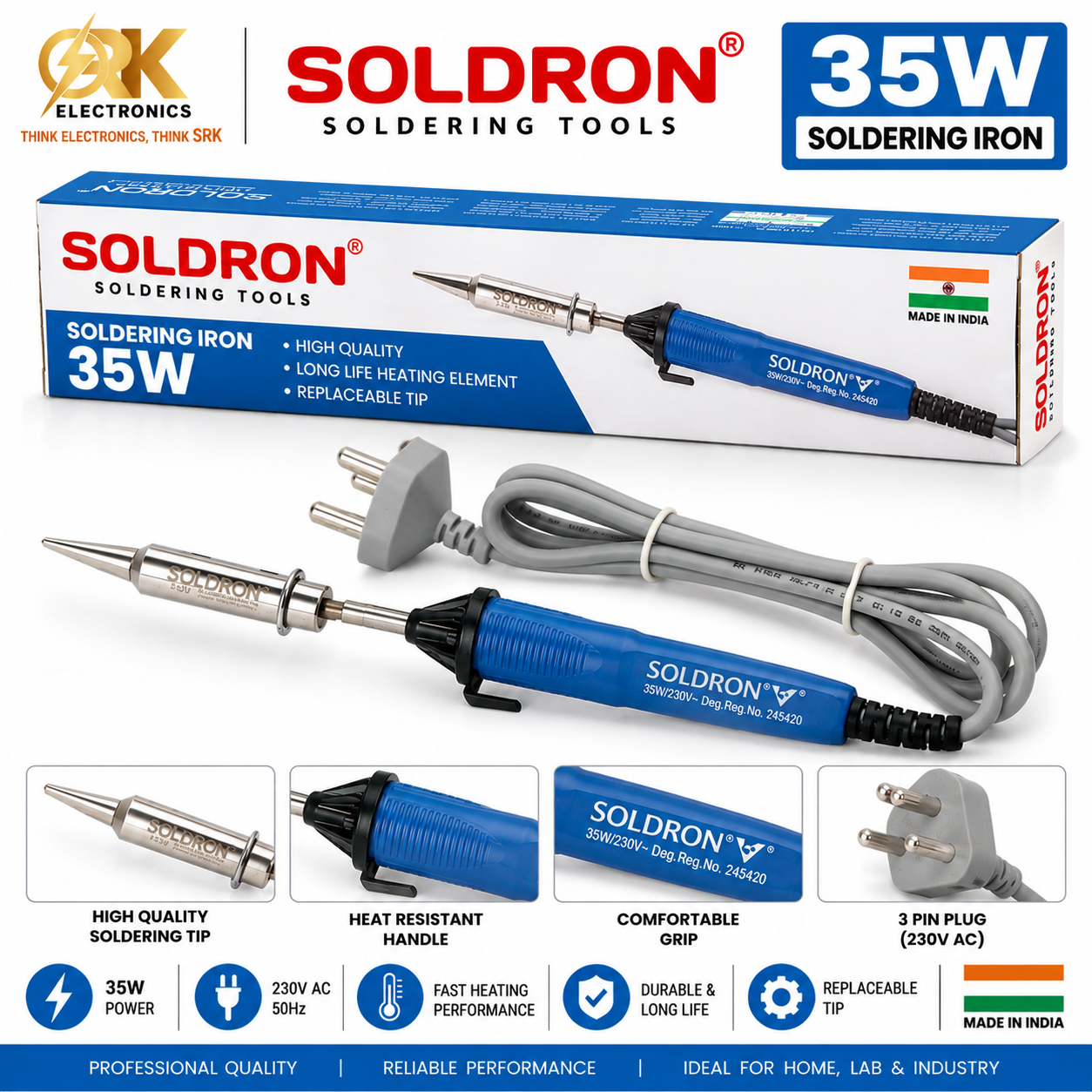 Soldron Soldering Iron 35W-srkelectronics.in