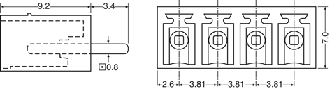 3.81mm Pitch Pluggable Male Terminal Block Connector Straight-srkelectronics.in