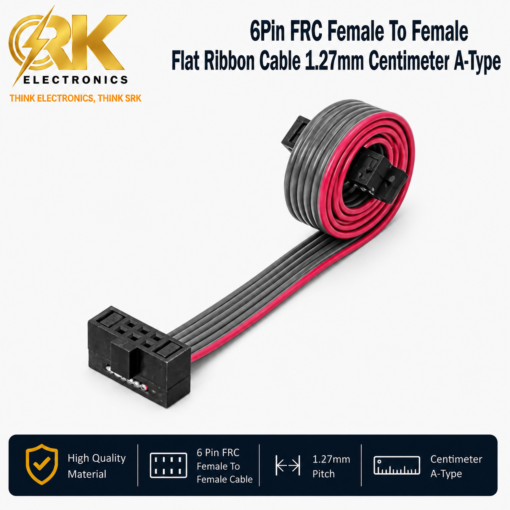 6Pin FRC Female To Female Flat Ribbon Cable 1.27mm Centimeter A-Type-srkelectronics.in.png