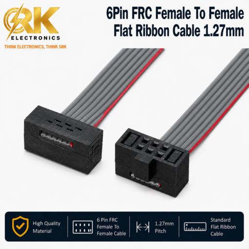 6Pin FRC Female To Female Flat Ribbon Cable 1.27mm Meter A-Type-srkelectronics.in