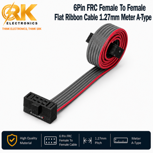 6Pin FRC Female To Female Flat Ribbon Cable 1.27mm Meter A-Type-srkelectronics.in