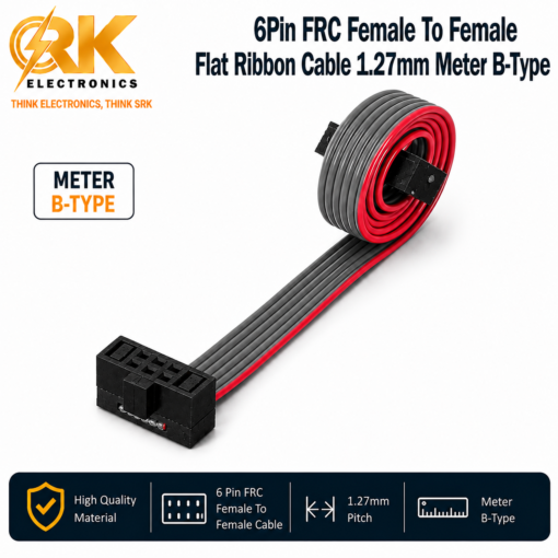 6Pin FRC Female To Female Flat Ribbon Cable 1.27mm Meter B-Type-srkelectronics.in.png
