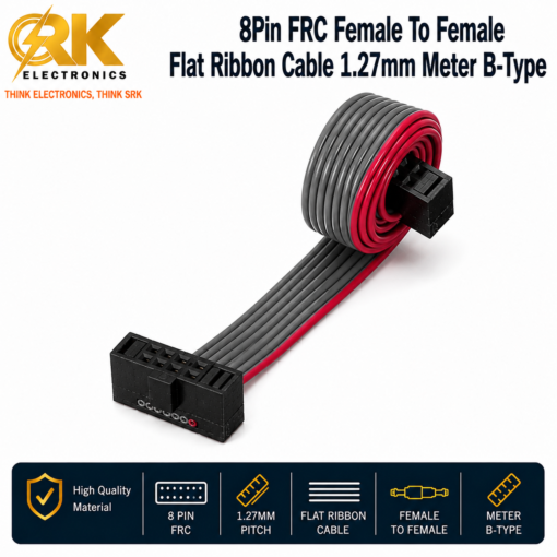 8Pin FRC Female To Female Flat Ribbon Cable 1.27mm Meter B-Type-srkelectronics.in