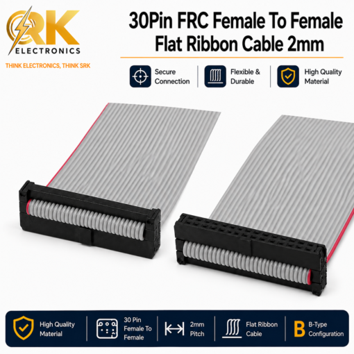 30Pin FRC Female To Female Flat Ribbon Cable 2mm B-Type-srkelectronics.in