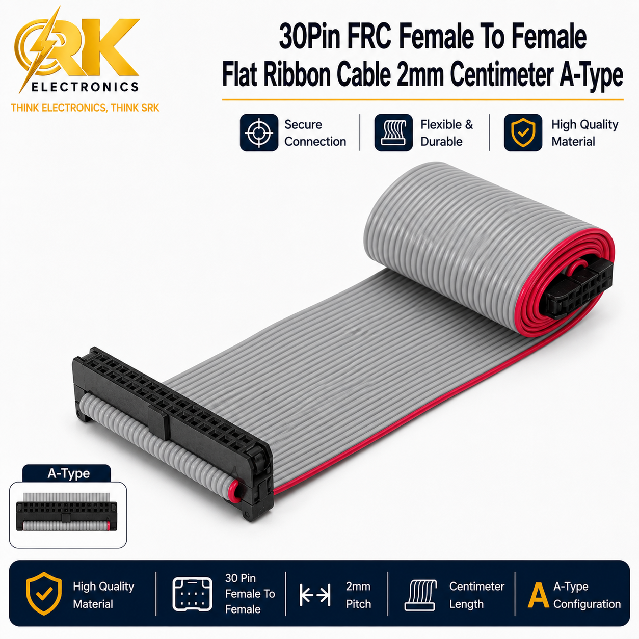 30Pin FRC Female To Female Flat Ribbon Cable 2mm Centimeter A-Type-srkelectronics.in.png