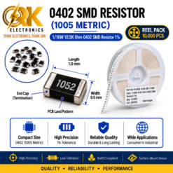 1/16W 10.5K Ohm 0402 SMD Resistor 1%