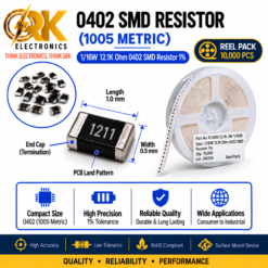 1/16W 12.1K Ohm 0402 SMD Resistor 1%