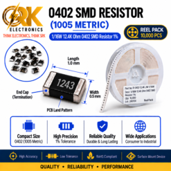 1/16W 12.4K Ohm 0402 SMD Resistor 1%