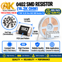 1/16W 16.2K Ohm 0402 SMD Resistor 1%