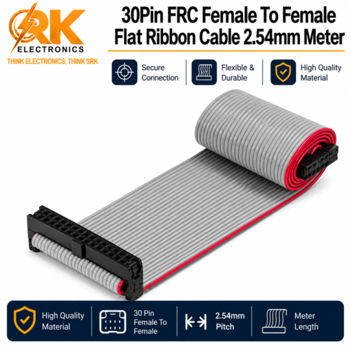30Pin FRC Female To Female Flat Ribbon Cable 2.54mm Meter A-Type-srkelectronics.in