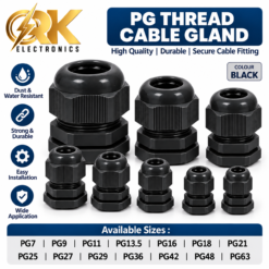 Black Color PG Thread Cable Gland