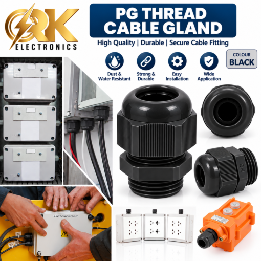 Black Color PG Thread Cable Gland