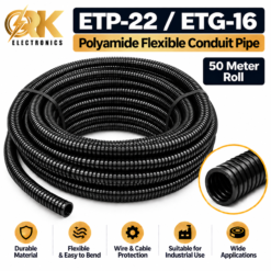 ETP-22 ETG-16 Polyamide Flexible Conduit Pipe 50 Meter Roll