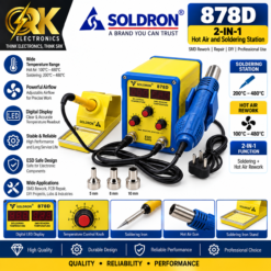 Soldron 878D 2-IN-1 Hot Air and Soldering Station