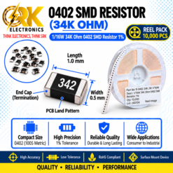1/16W 34K Ohm 0402 SMD Resistor 1%