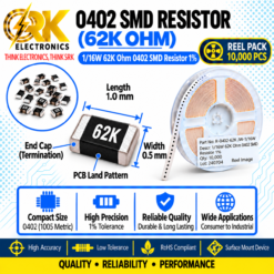1/16W 62K Ohm 0402 SMD Resistor 1%